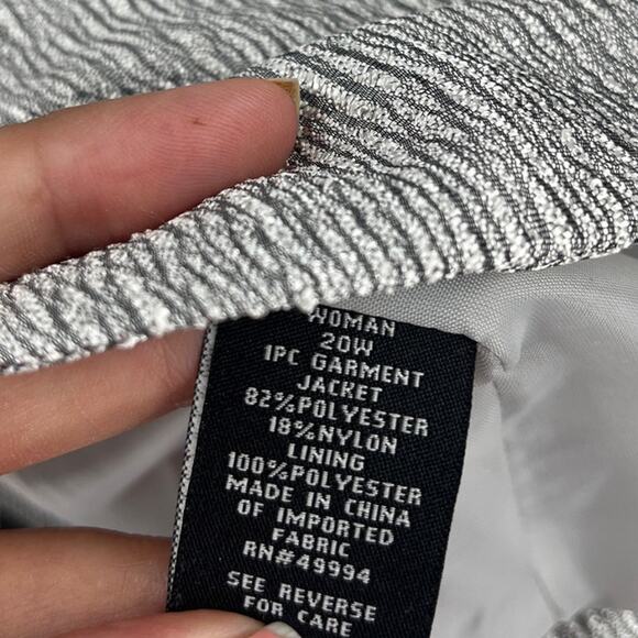 Dressbarn Collection Ruffle Collar Cocktail Womens Jacket Sz 20W Retro Glam Belt - Picture 13 of 13